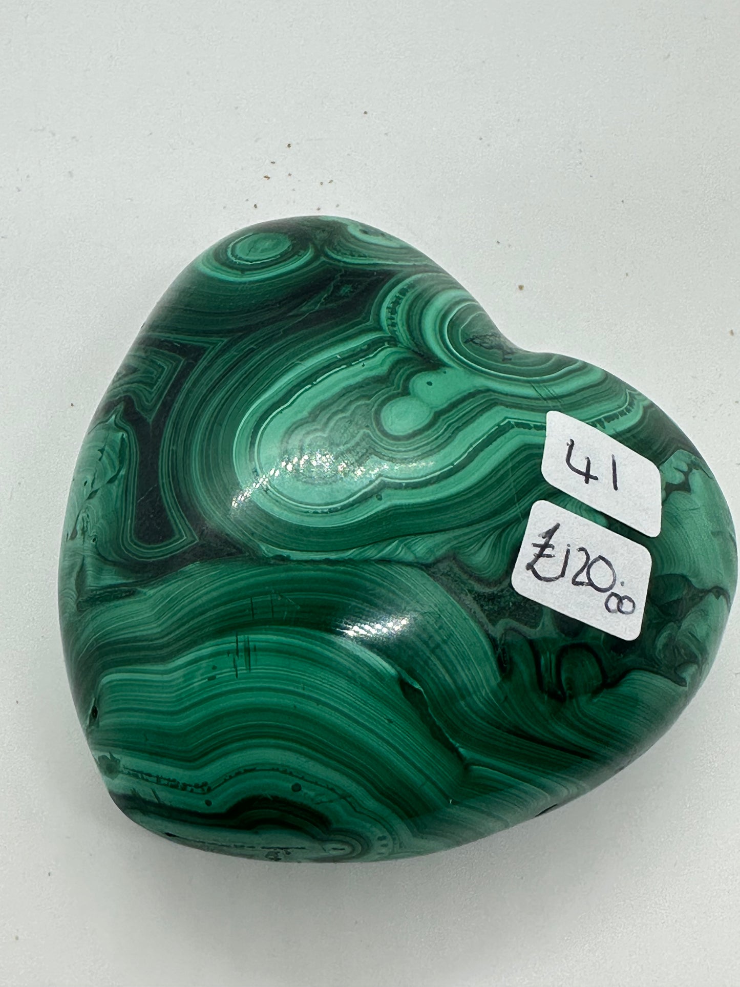Malachite Heart Large