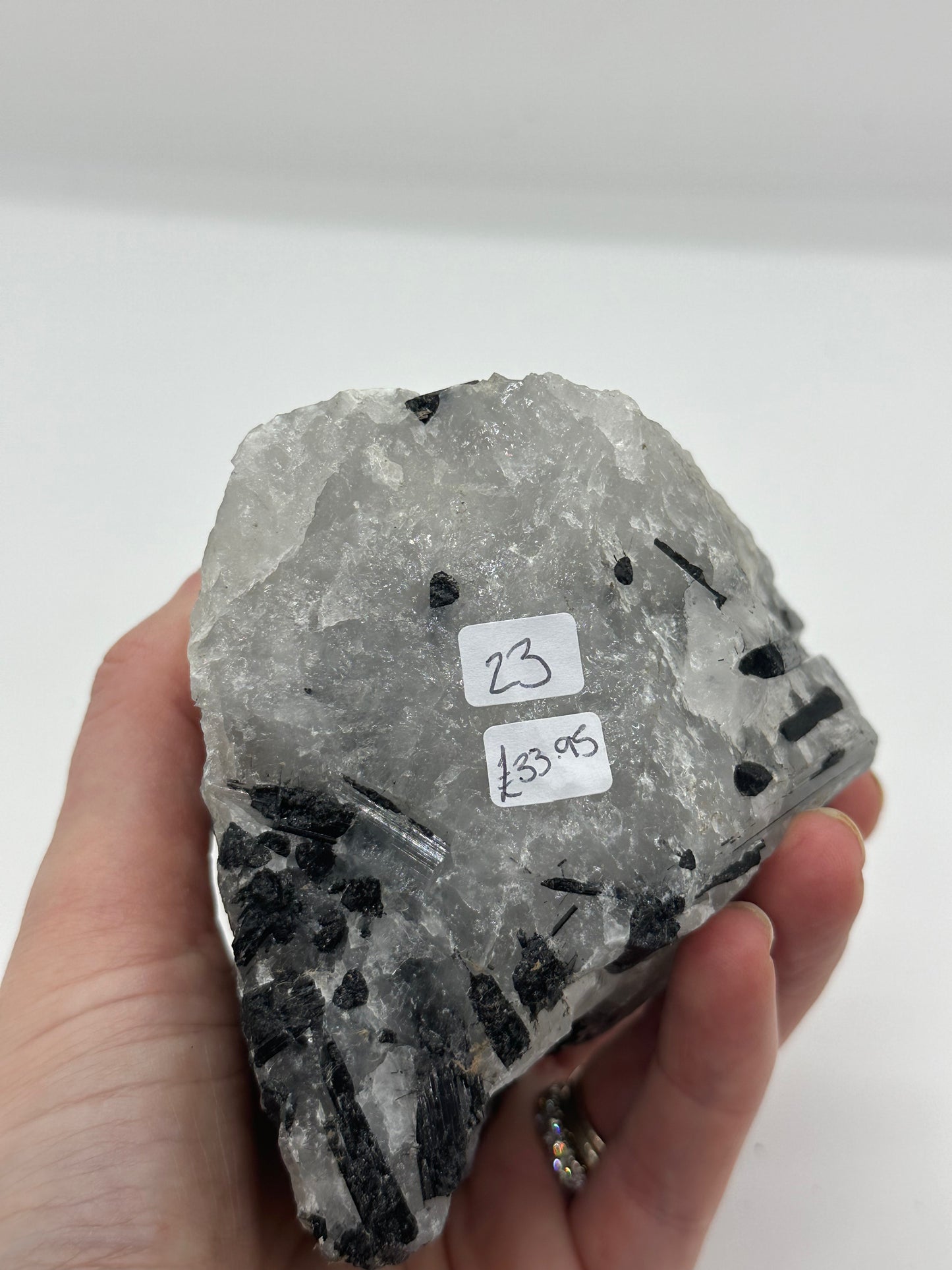 Tourmalinated Quartz Raw Medium