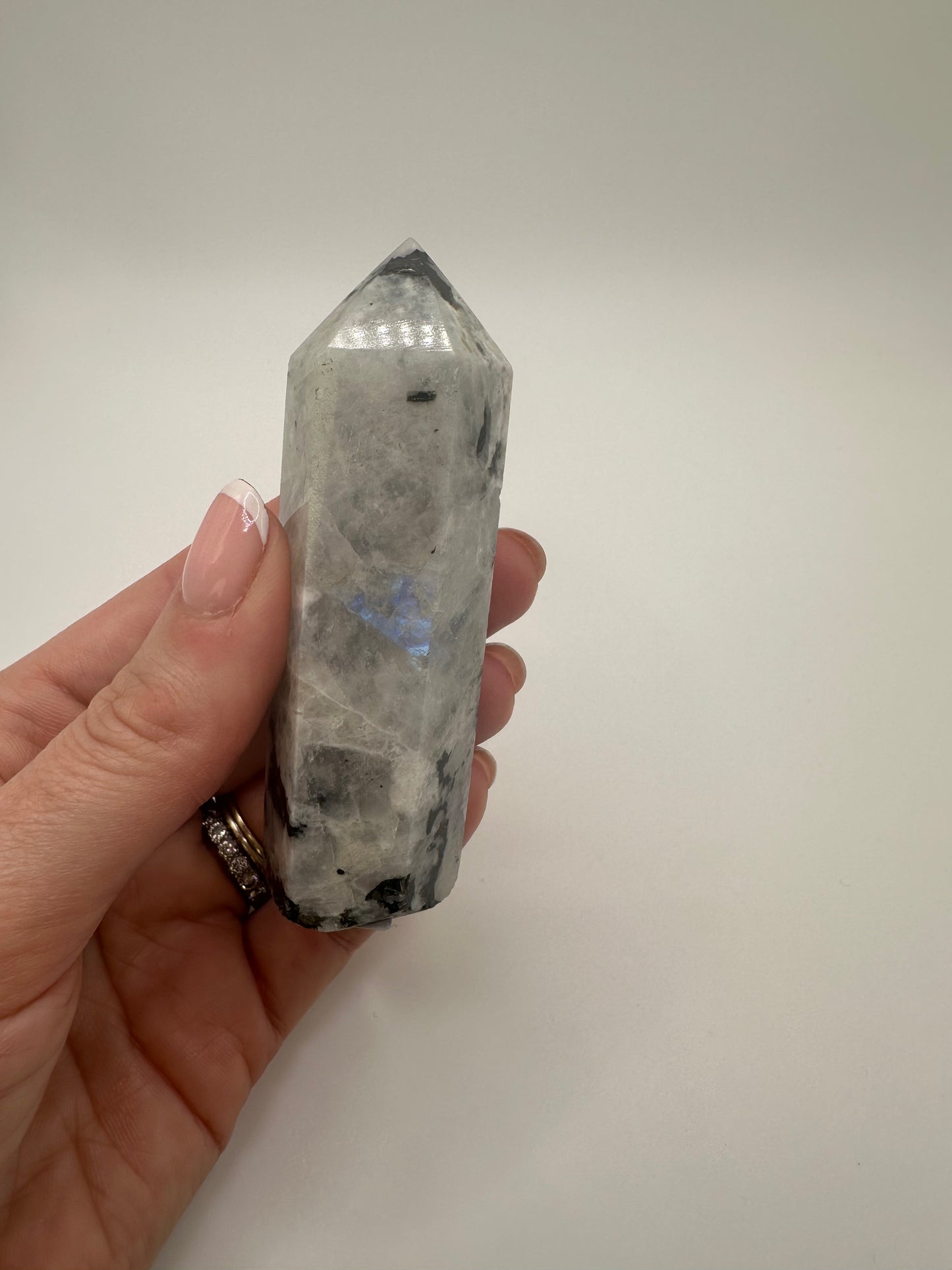 Rainbow Moonstone Point