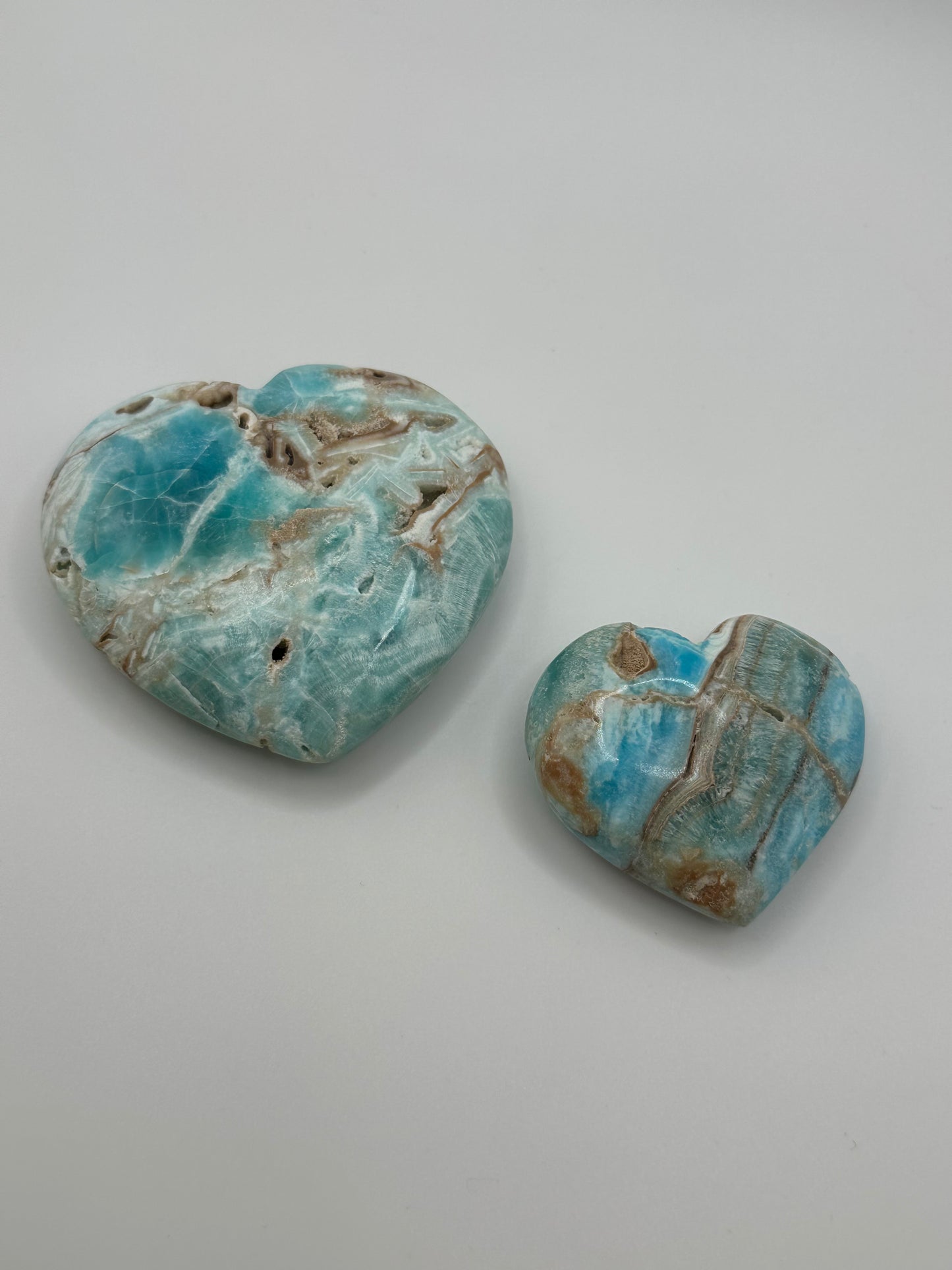 Blue Aragonite Heart (Large)