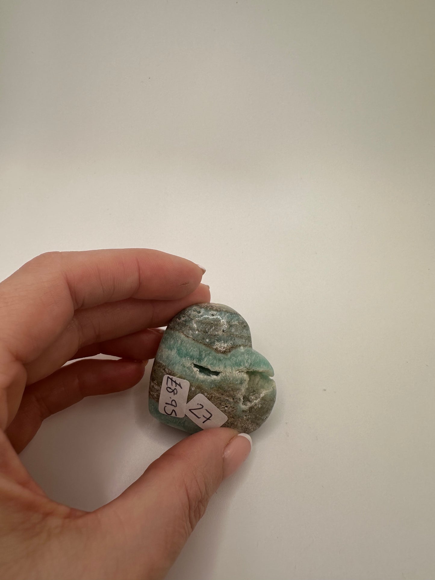 Blue Aragonite Heart (Extra Small)