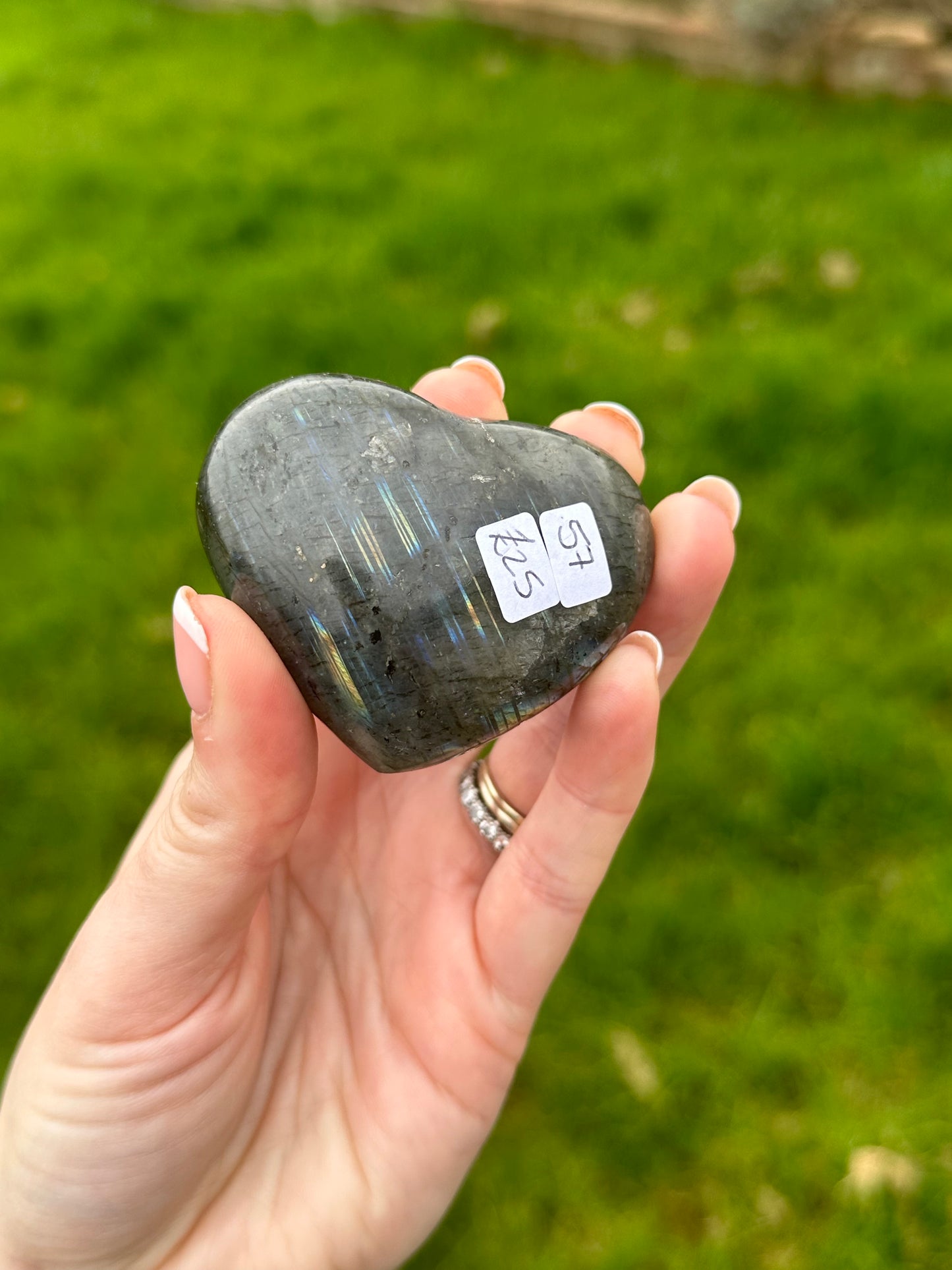 Labradorite Heart