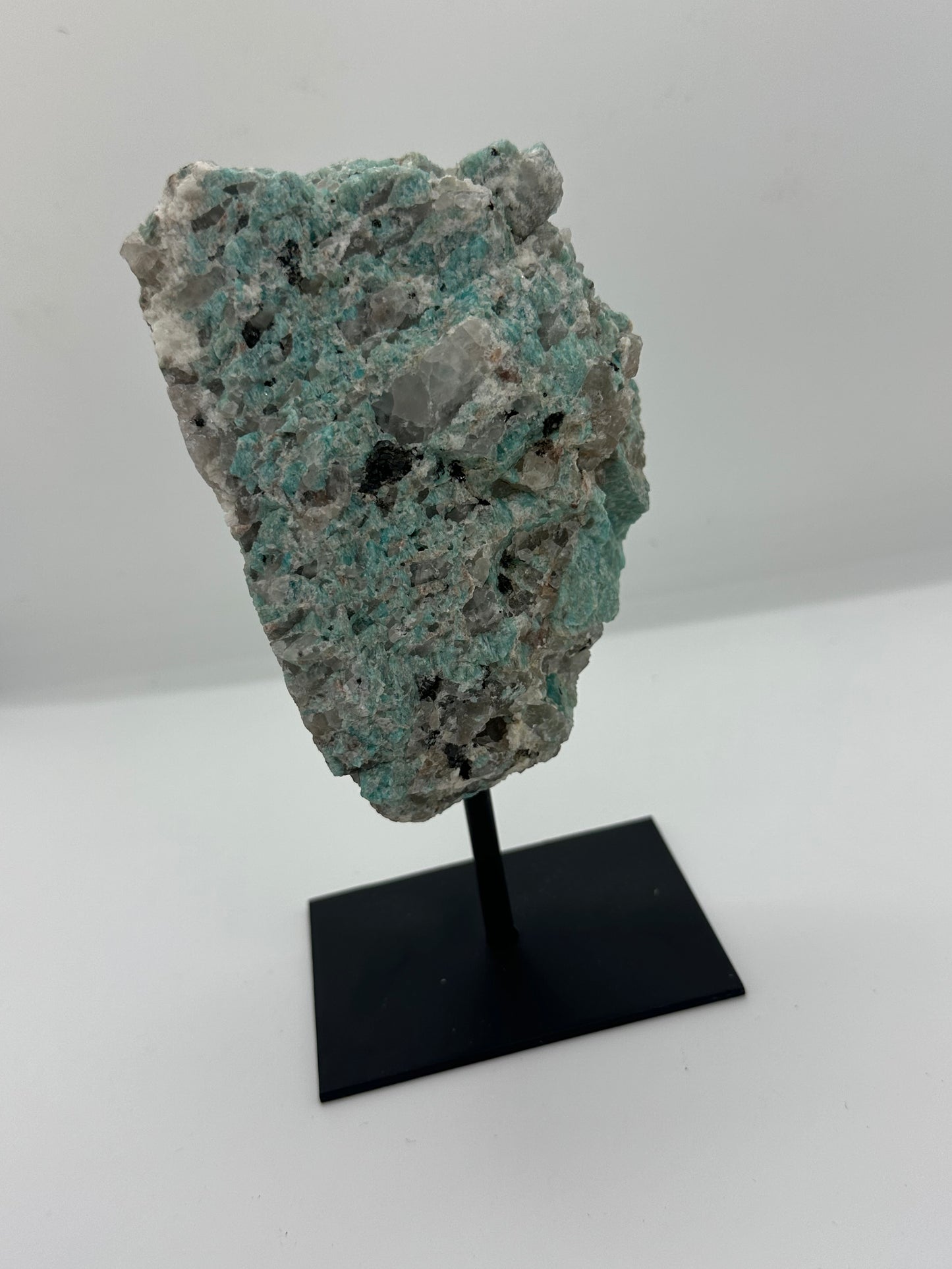 Amazonite on stand Large, Raw