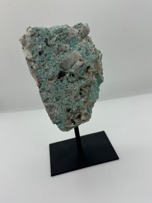 Amazonite on stand Large, Raw