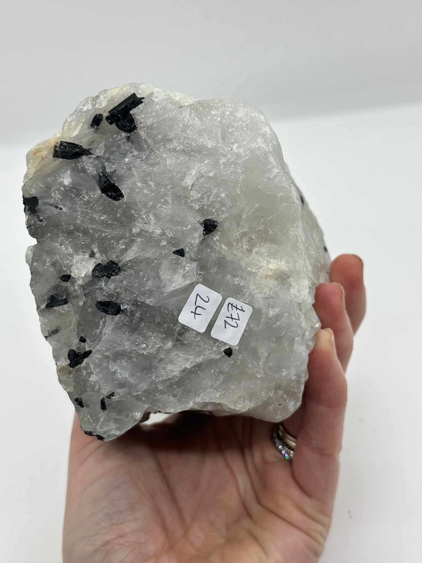 Tourmalinated Quartz Raw Large