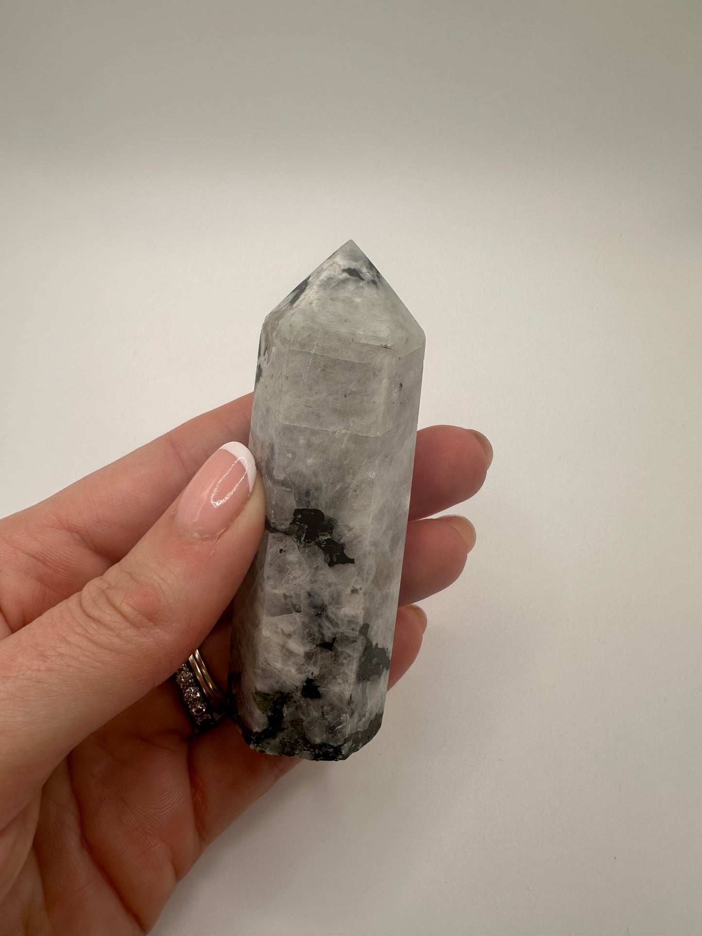 Rainbow Moonstone Point