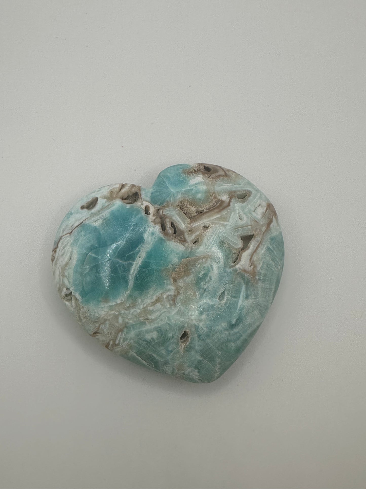 Blue Aragonite Heart (Large)