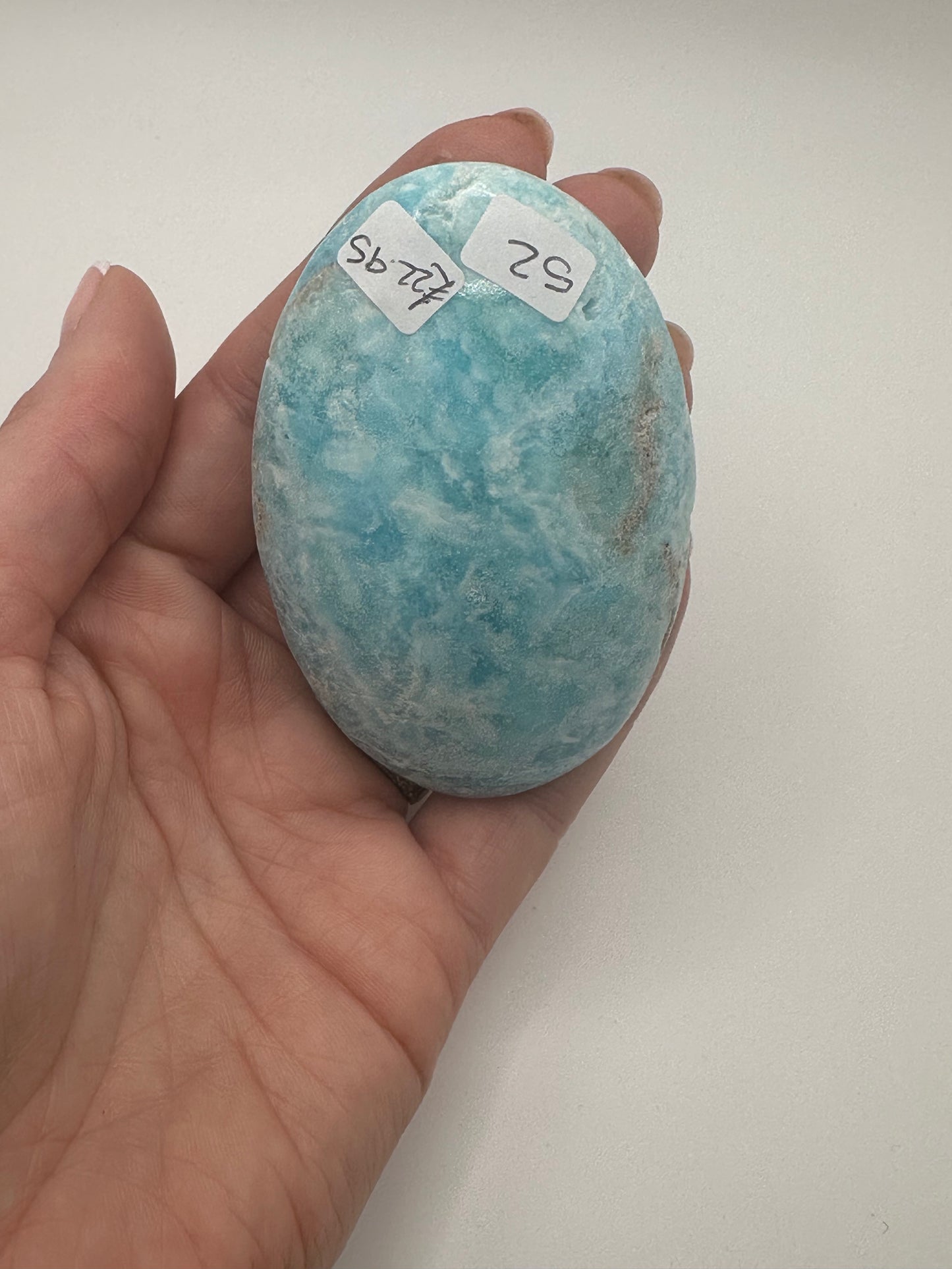 Blue Aragonite Palmstone