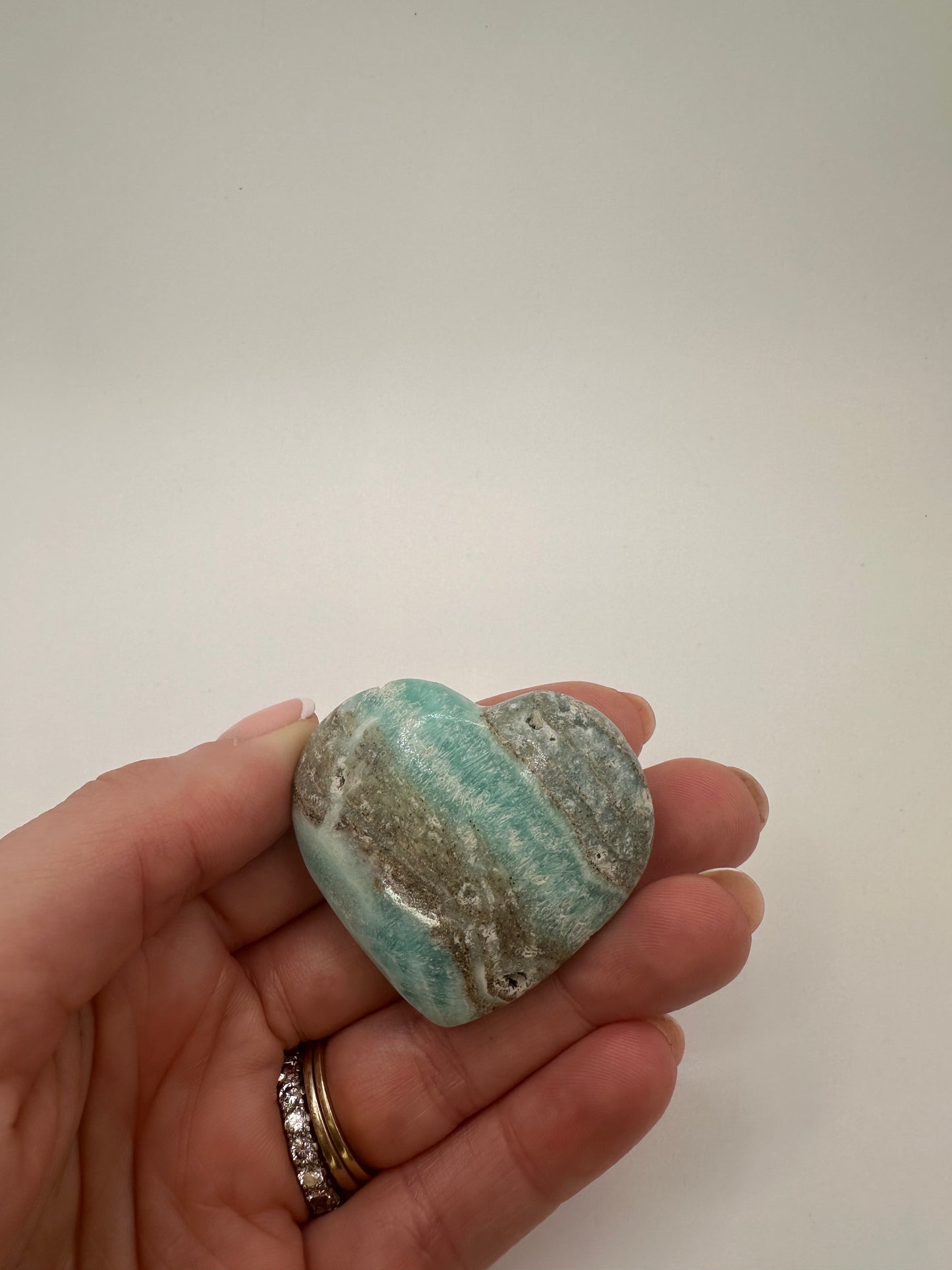 Blue Aragonite Heart (Extra Small)