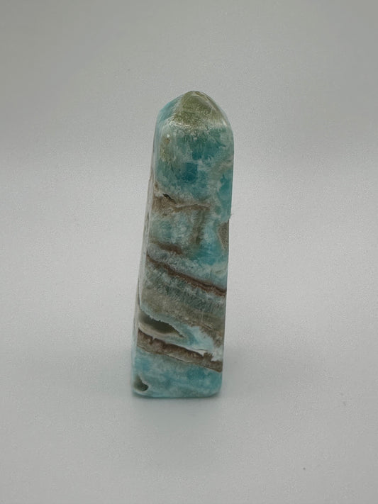 Blue Aragonite Polished Obelisk
