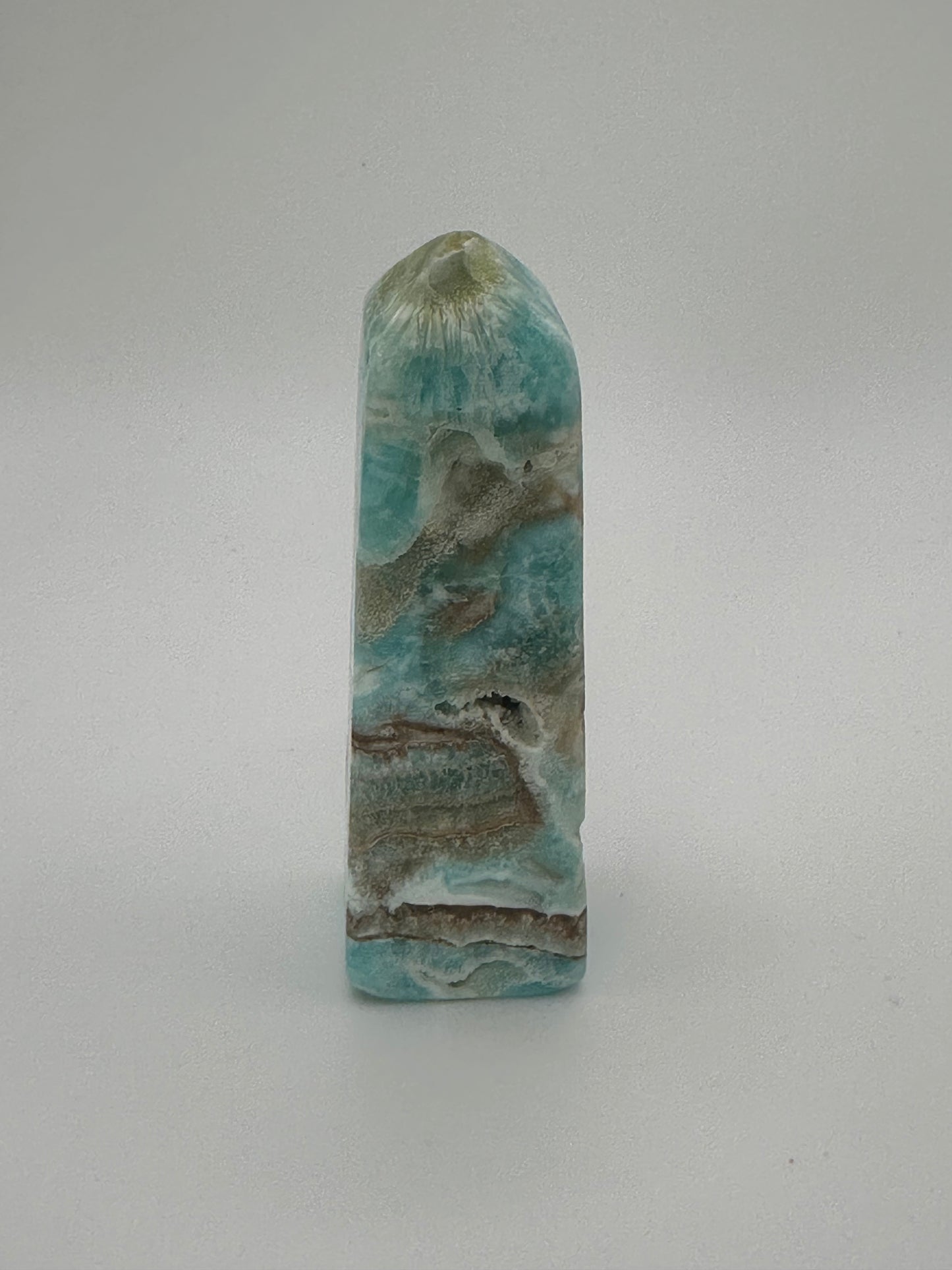 Blue Aragonite Polished Obelisk