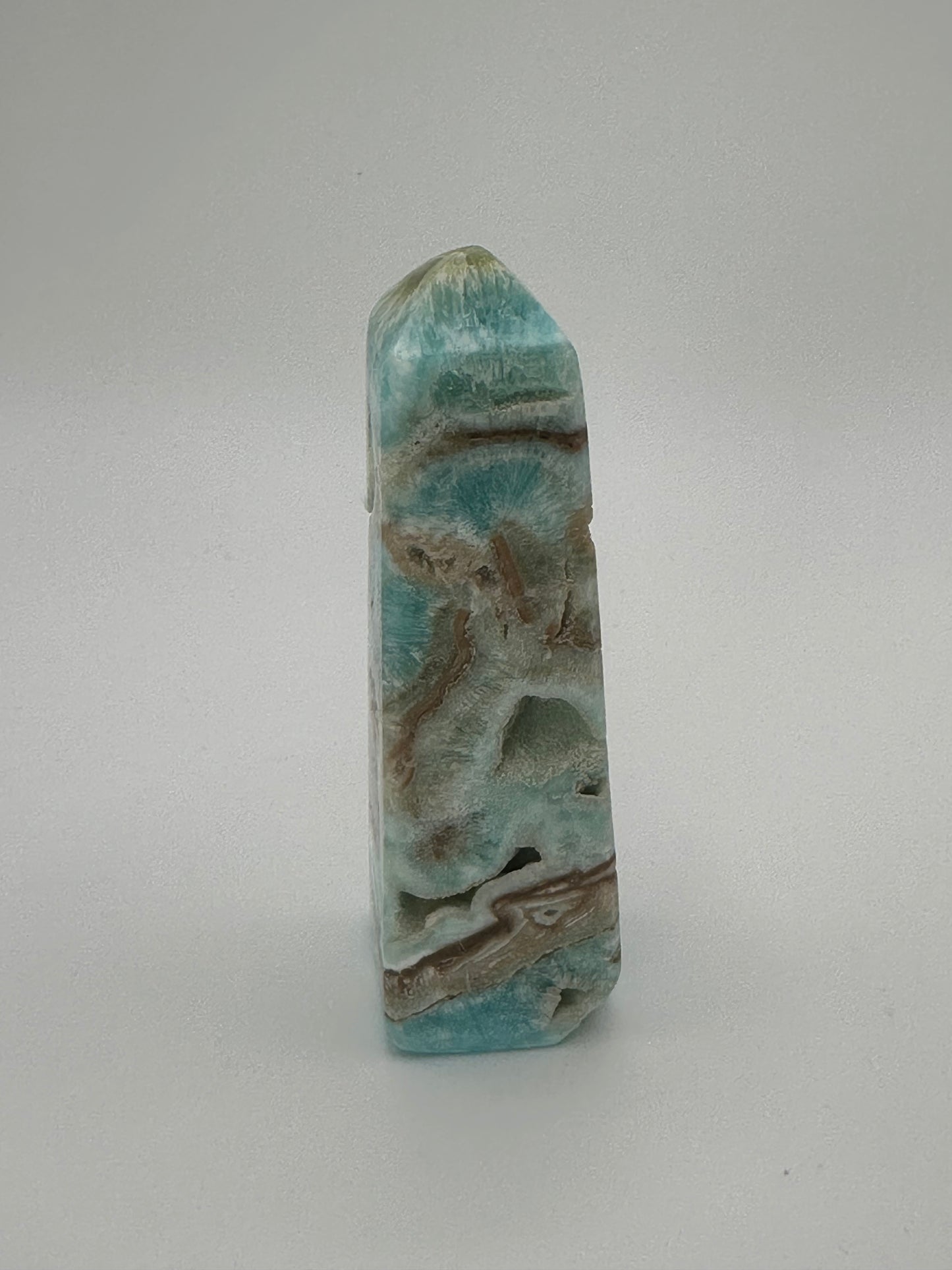 Blue Aragonite Polished Obelisk