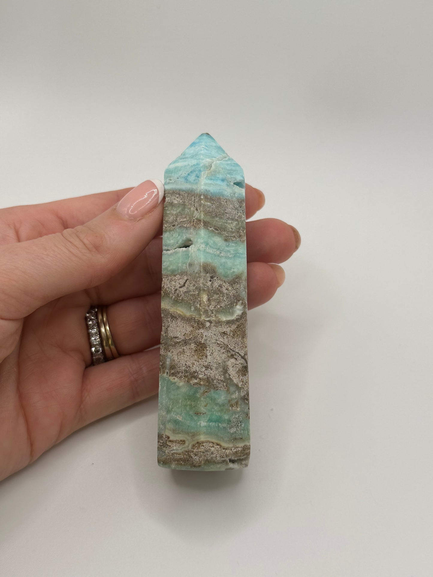 Blue Aragonite Polished Point