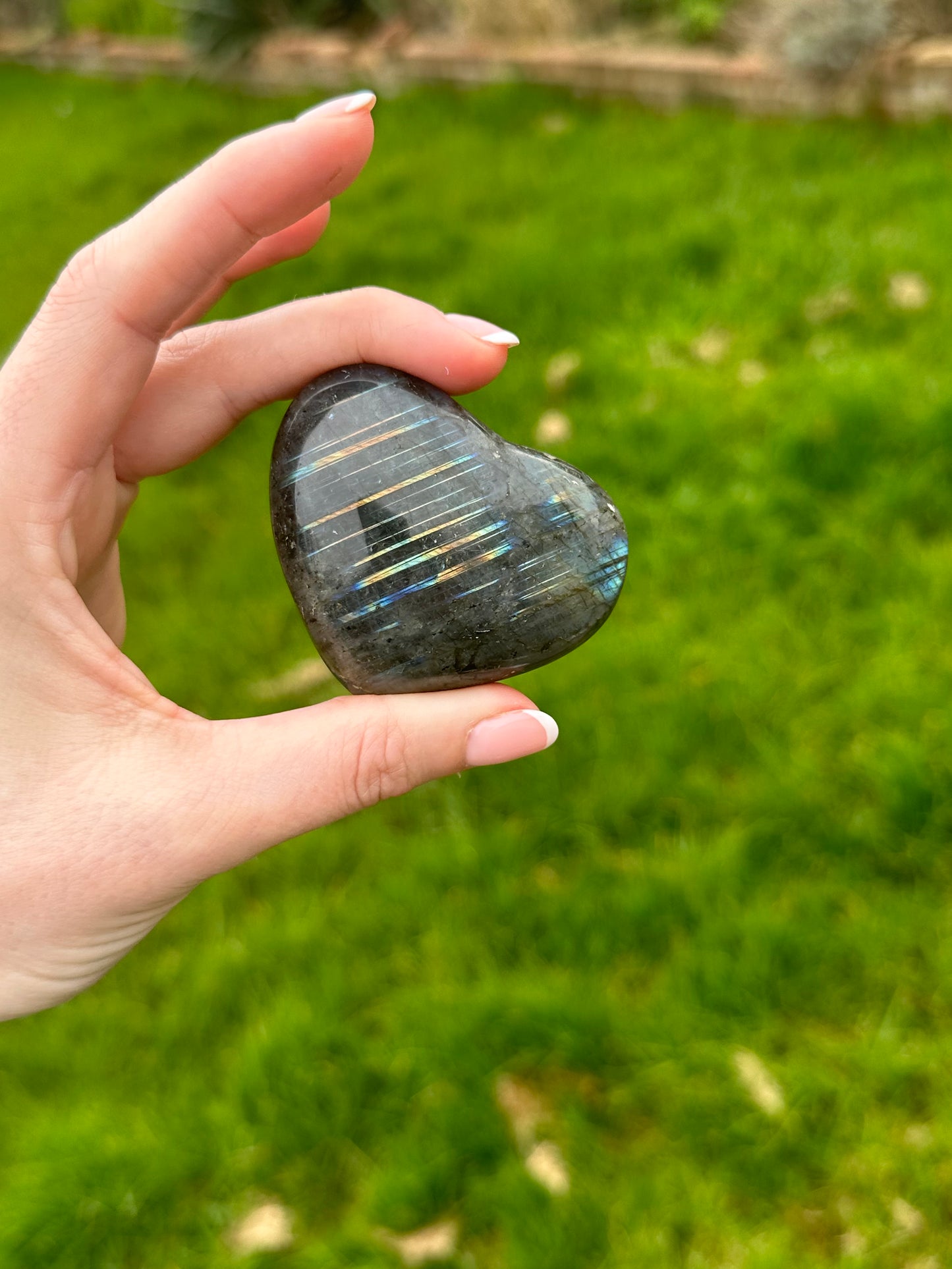 Labradorite Heart