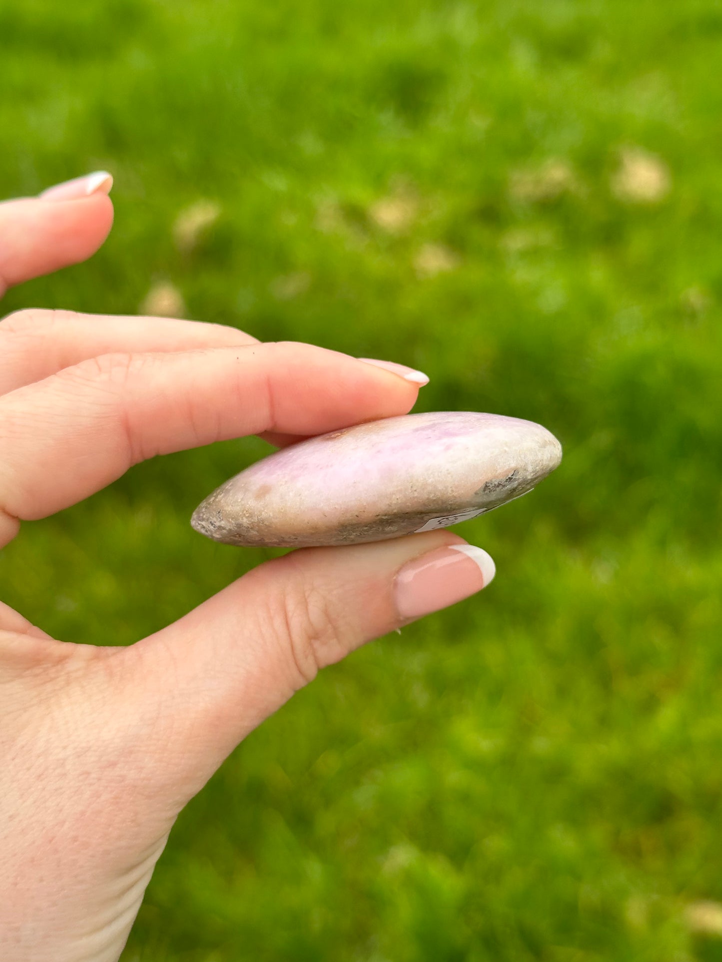 Pink Aragonite Polished Heart