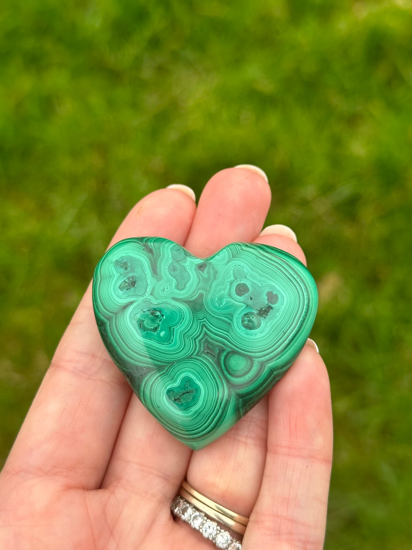 Malachite Heart Medium
