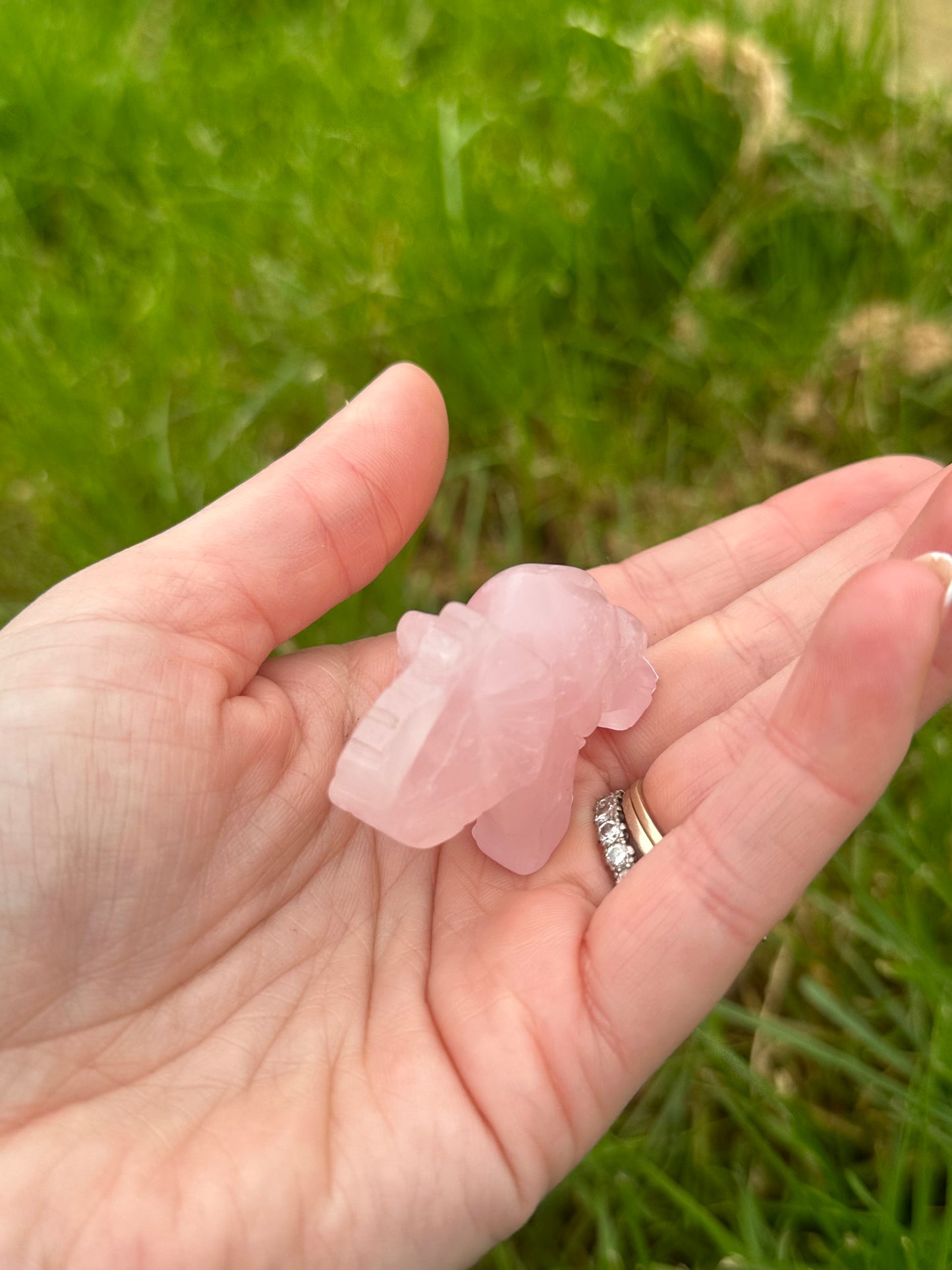 Rose Quartz Elephant