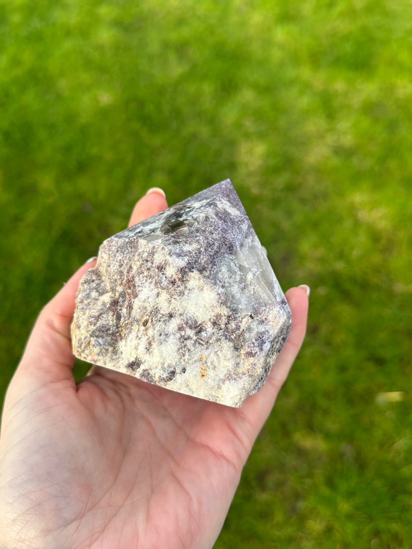 Lepidolite Rough Polished Point