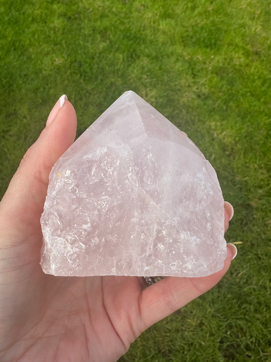 Rose Quartz Rough Polished Point