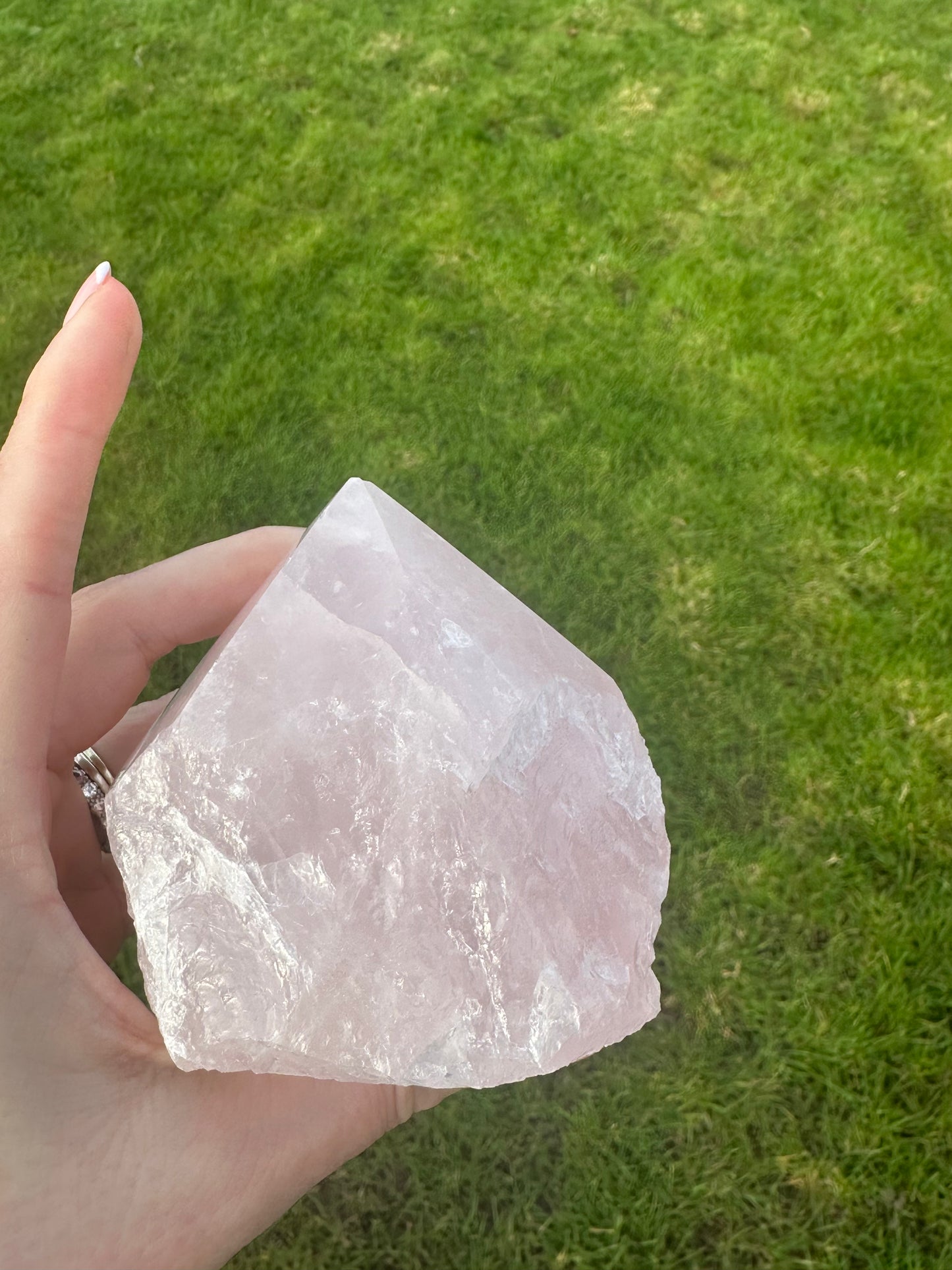 Rose Quartz Rough Polished Point