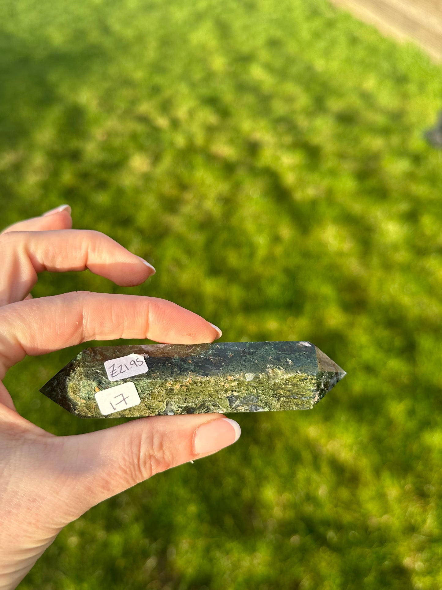 Moss Agate Double Terminated Wand (17)
