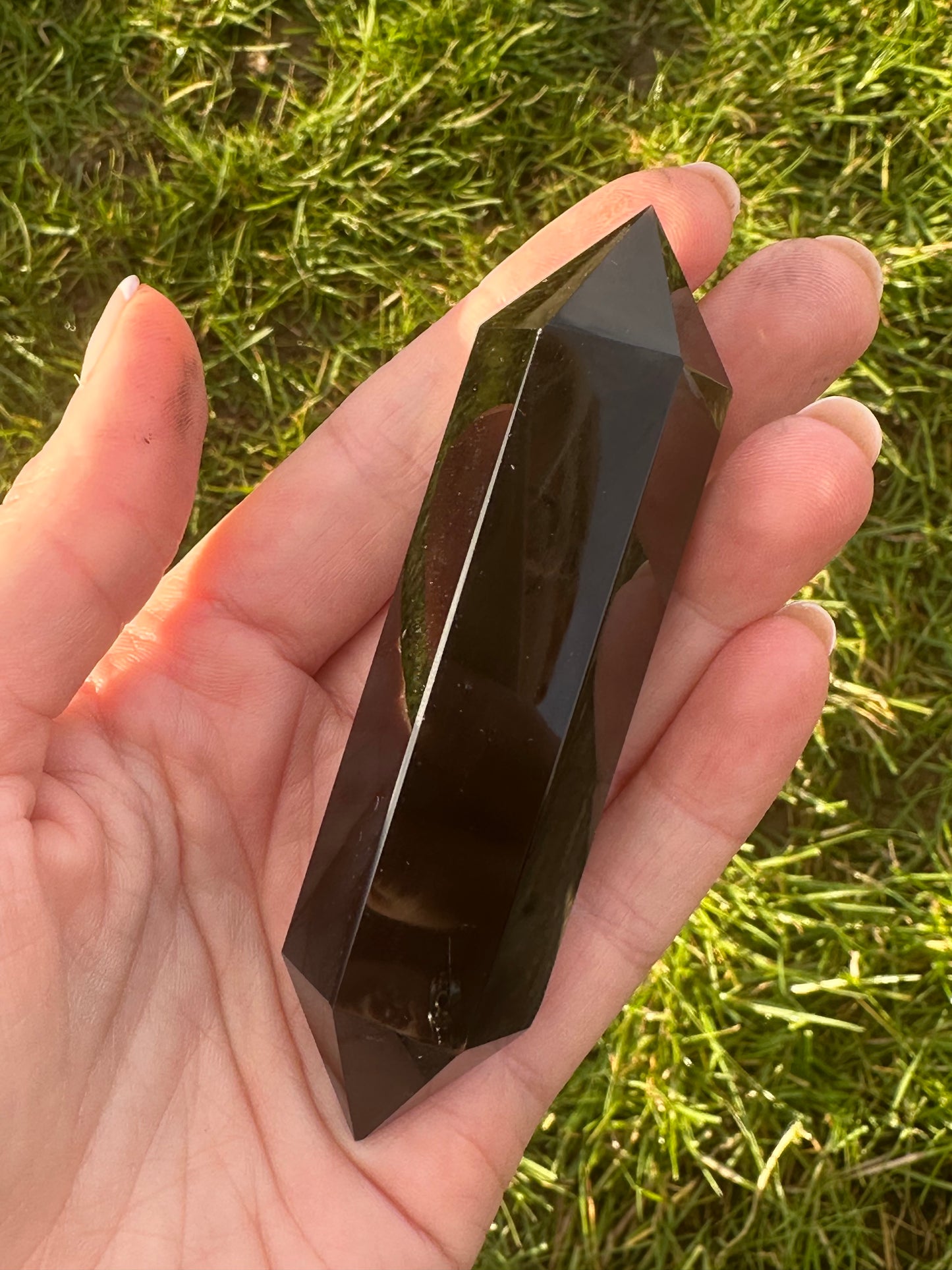Black Obsidian Double Terminated Polished Wand