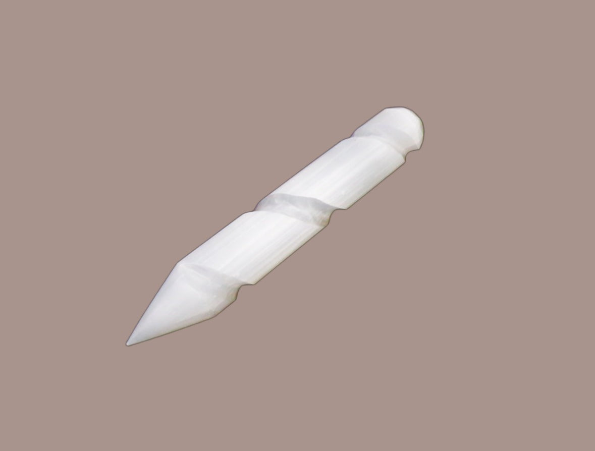 Selenite Spiral Wand