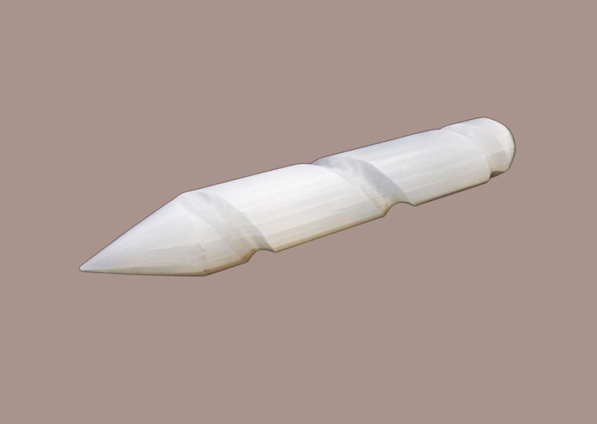 Selenite Spiral Wand