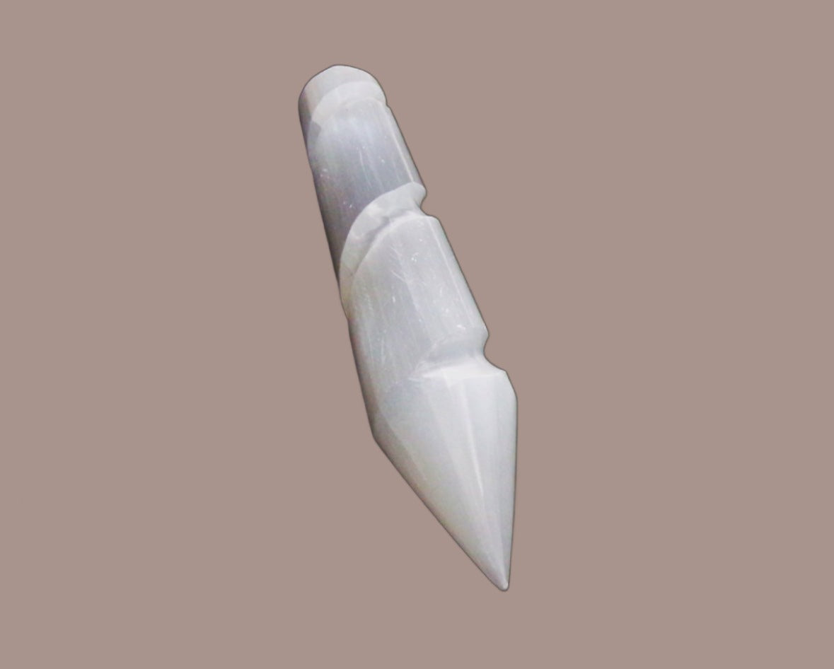 Selenite Spiral Wand