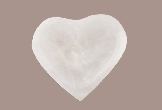 Selenite Polished Heart Shape Bowl